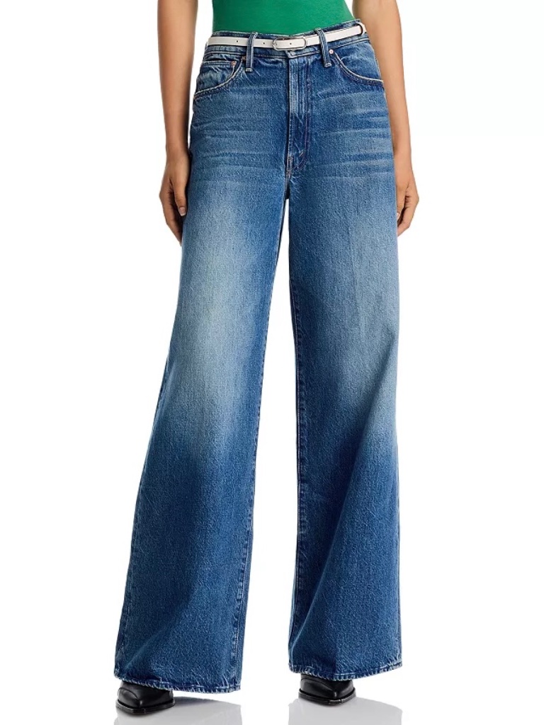 Mother - Size 33 - Nwt - The Ditcher Roller Zip Sneak High Rise Wide Leg Jeans